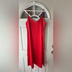 BNWT THE DROP Ana Midi Slip Red Dress